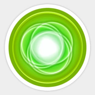 Space abstract planet green Sticker